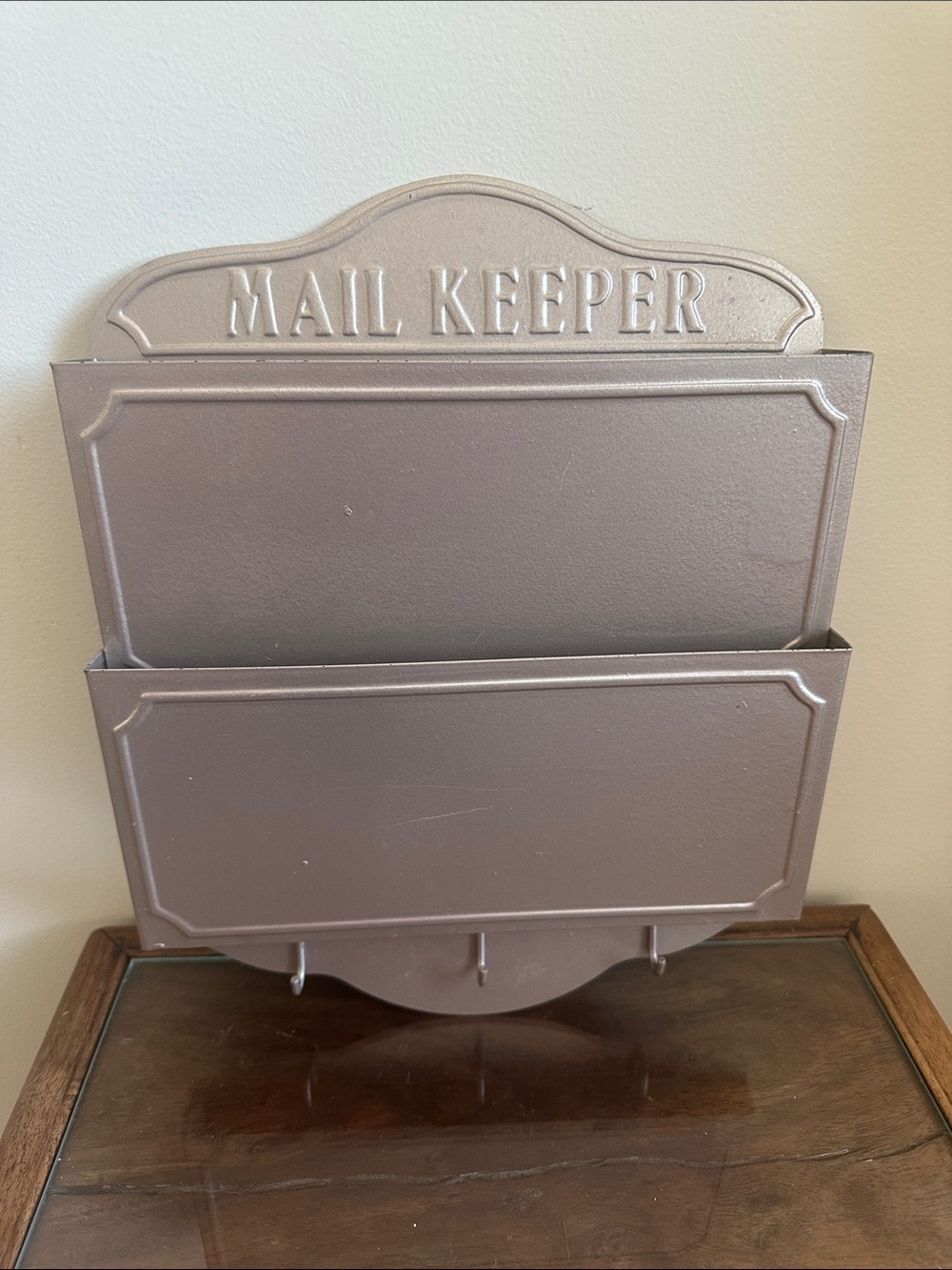 Vintage Metal Mail Keeper Wall Organizer